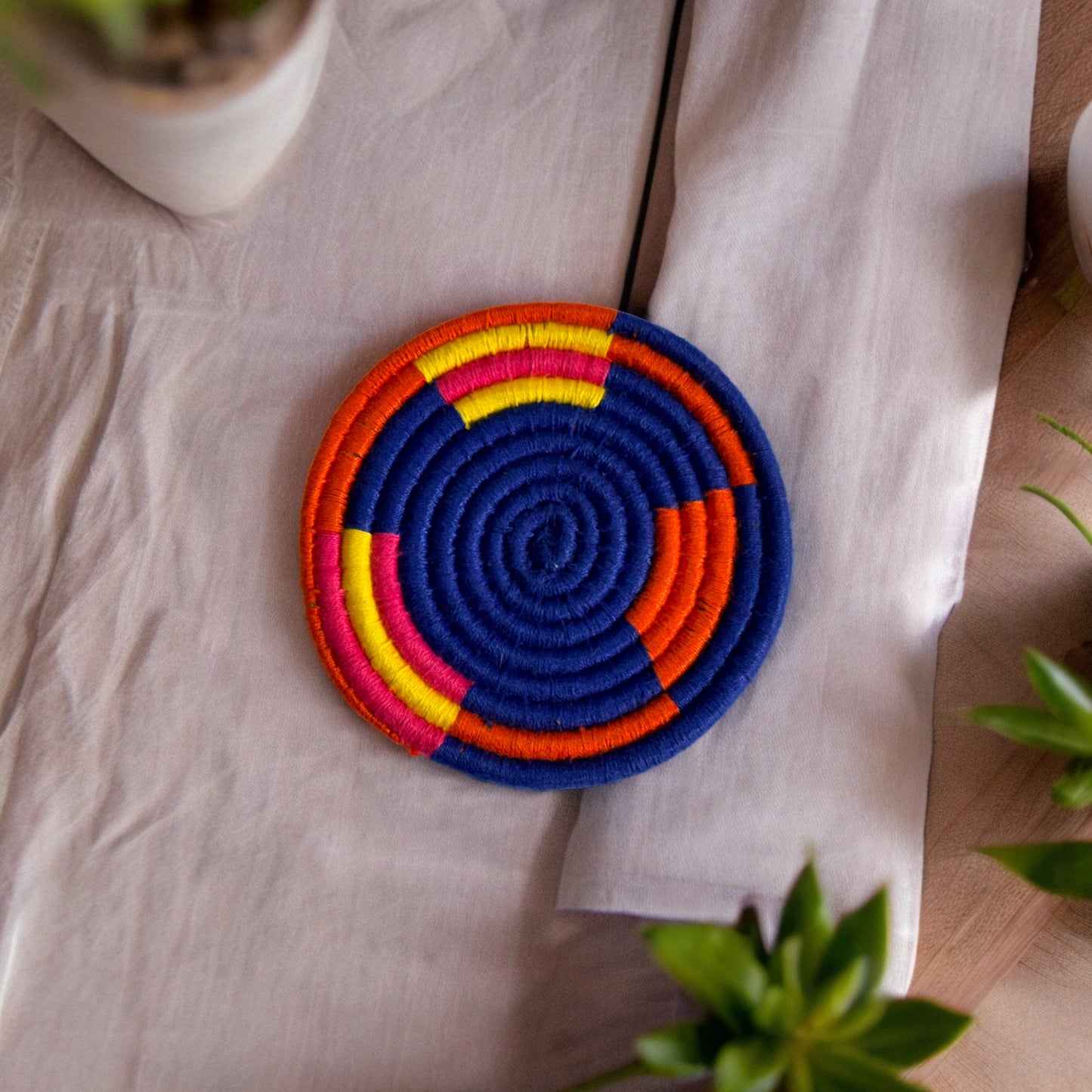 SOE Colourful Pine-needle Coasters: Set of 3