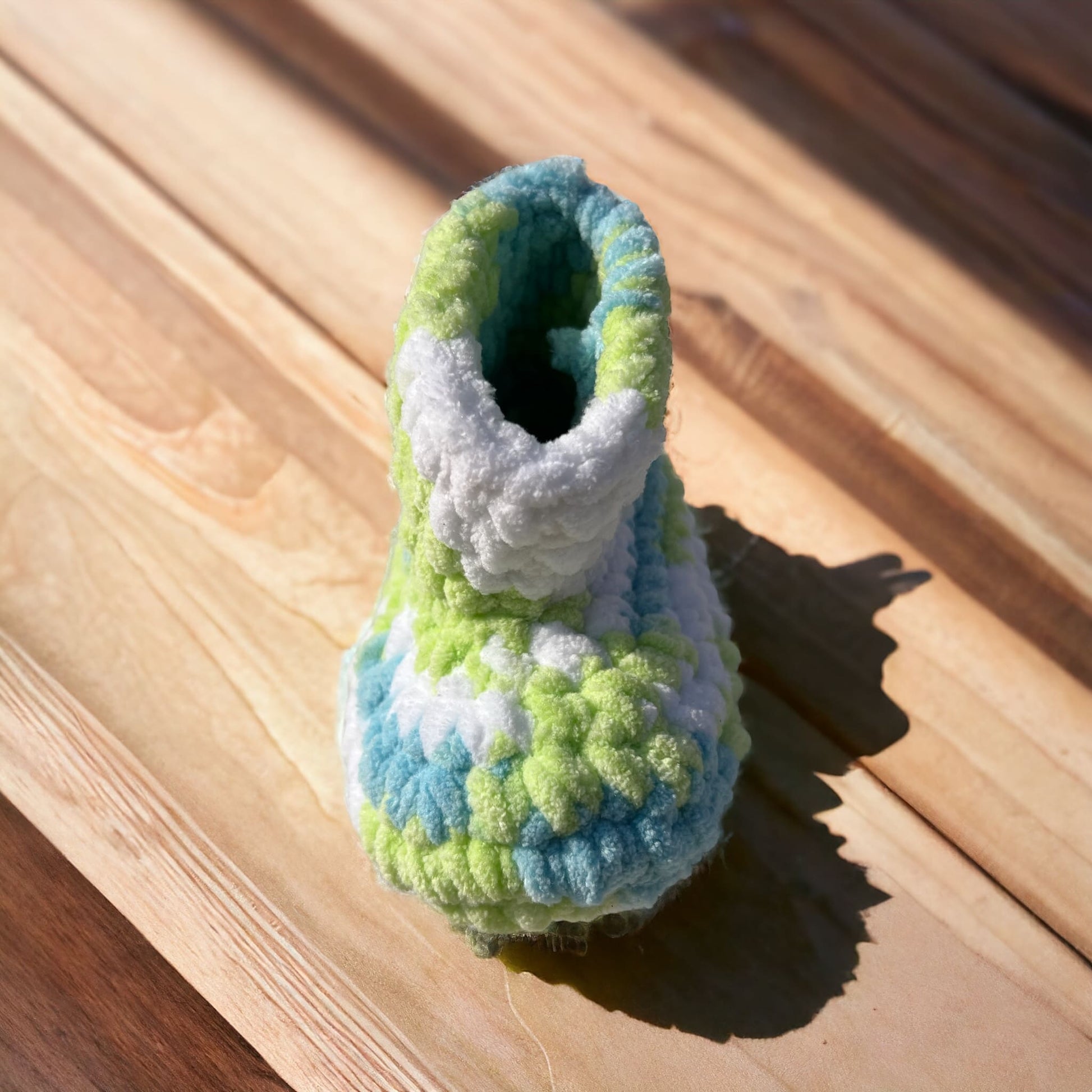 SOE Crochet Baby Booties Green 2